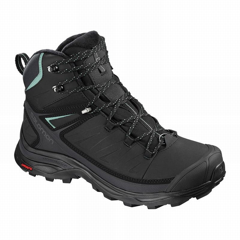 Botas De Invierno Salomon Mujer Negras - Salomon Argentina X ULTRA MID CS WP W ,769813-SXR